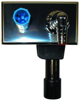 Waschgeräte-UP-Siphon DN40/50 mit integriertem Wasseranschluss - 180x100mm HL405